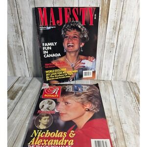 Vintage Majesty and Royalty Magazines 1991 Princess Diana Canada Tour Romanovs